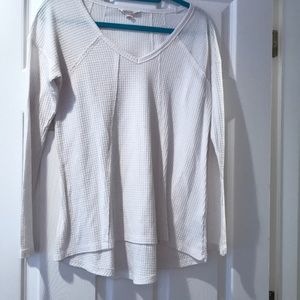 White waffle long sleeve size medium